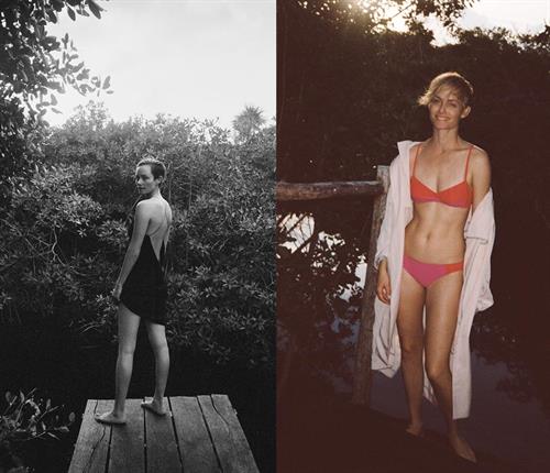 Amber Valletta in a bikini