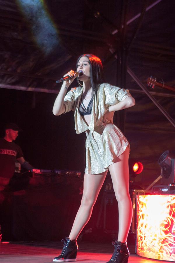 Jessie J performing at Sandown Park Racecourse in Esher, Surrey, England August 7, 2014