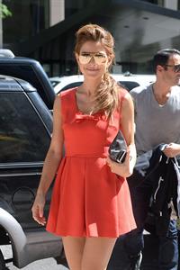 Maria Menounos visiting SiriusXM studios in New York City on  August 5, 2014