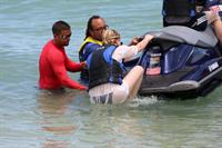 Chloe Grace Moretz candids in a Black Bikini in Miami Beach