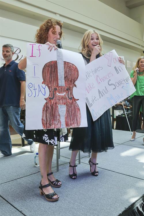 Chloe Grace Moretz attends a QA session Promoting  If I Stay in Seattle 