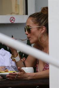 Jennifer Lopez and Leah Remini shopping at Fred Segal in Los Angeles on July 30, 2014