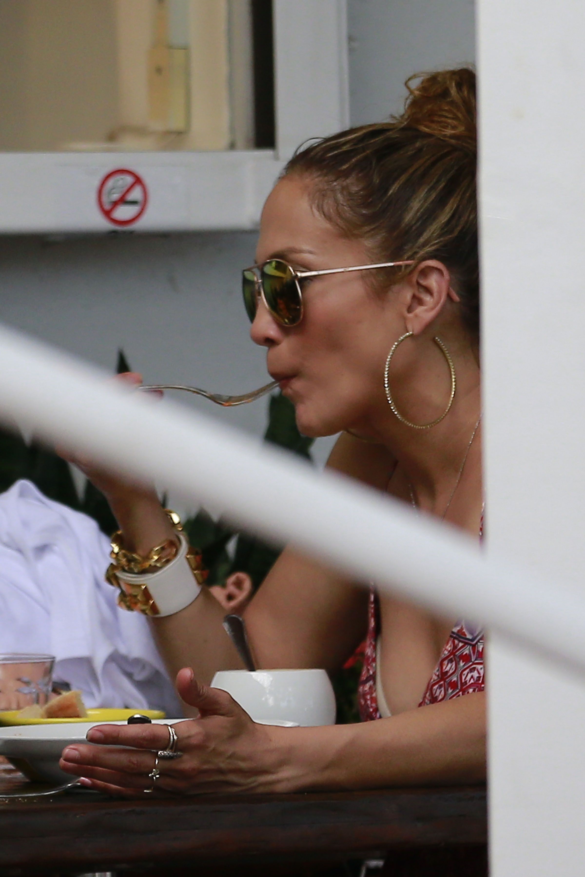 Jennifer Lopez and Leah Remini shopping at Fred Segal in Los Angeles on July 30, 2014