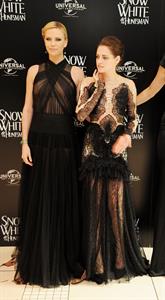 Charlize Theron and Kristen Stewart at the  Snow White And The Huntsman  World Premiere, May 14, 2012
