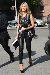 Heidi Klum arriving at BCBG Max Azria Show in New York City on September 5, 2013