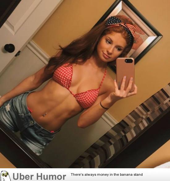 Anonymous in a bikini taking a selfie