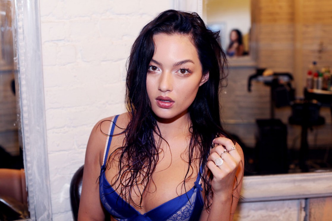 Mia Kang in lingerie