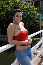 Sidney Alexis Topless in a Store