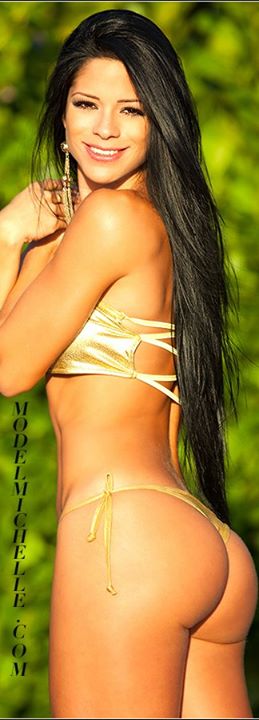 Michelle Lewin in a bikini - ass
