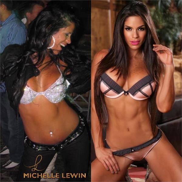 Michelle Lewin in lingerie