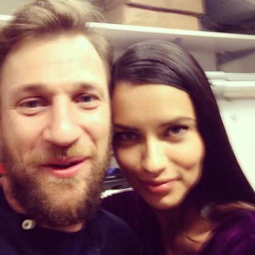 Adriana Lima taking a selfie