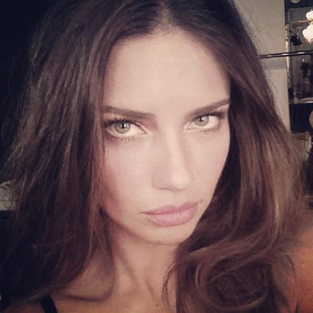 Adriana Lima taking a selfie