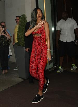 Rihanna - Shows off her toned physique in London in a $198 Adidas Originals Opening Ceremony (19.07.2013) 