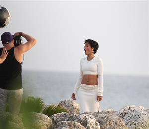 Rihanna poses on a photoshoot in Barbados - August 4, 2013 