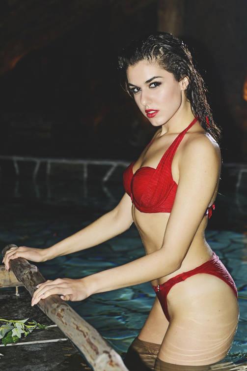 Adriana Gerxhalija in a bikini
