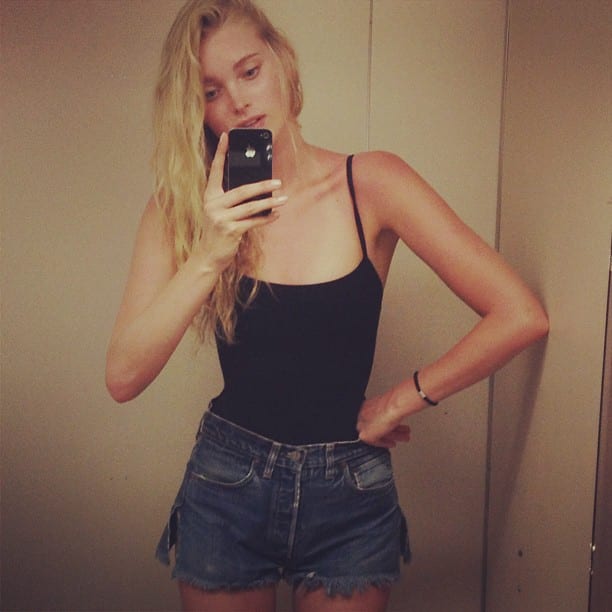 Elsa Hosk taking a selfie