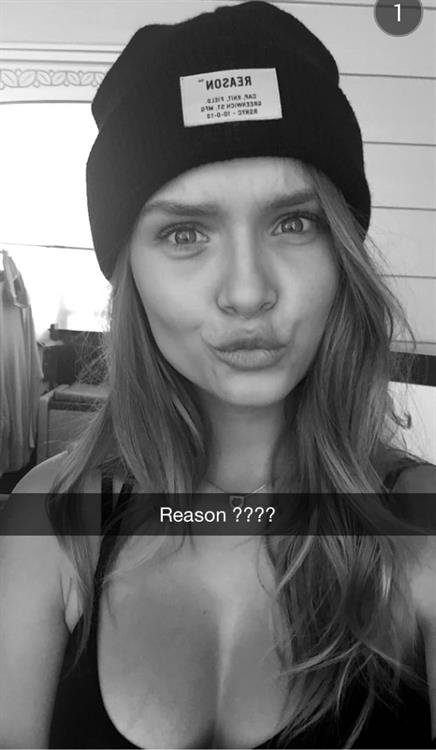 Josephine Skriver taking a selfie