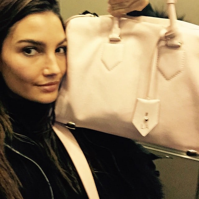 Lily Aldridge taking a selfie