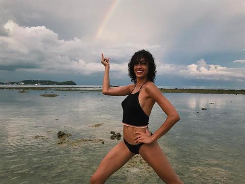 Alanna Arrington in a bikini