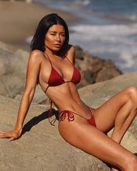 Gemma Lee Farrell in a bikini