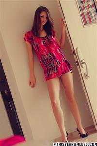 Aspen In A Magenta Dress with Less