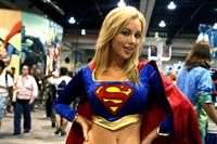 Girls dressed up as Supergirl
