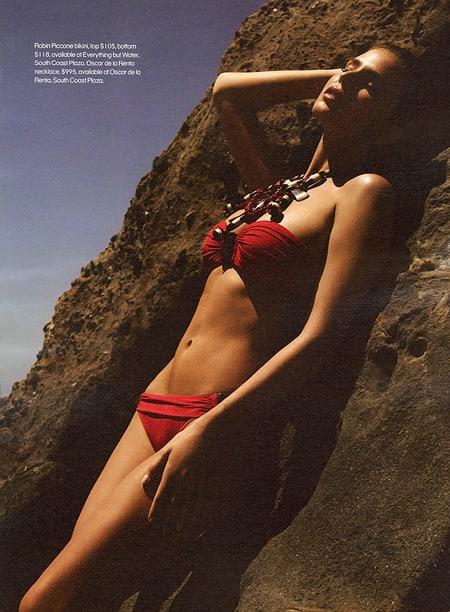 Julia Lescova in a bikini