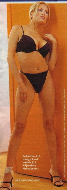 Melinda Messenger in lingerie