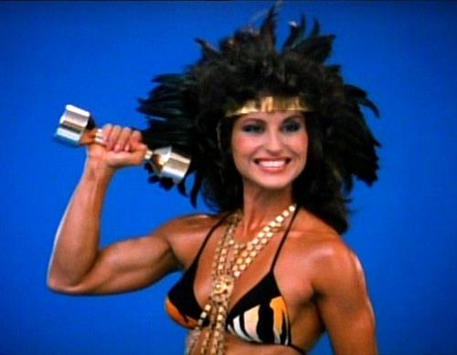 Rachel McLish in a bikini