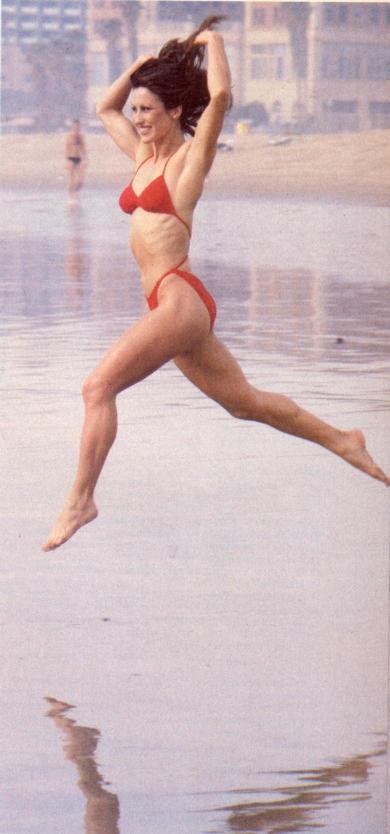 Rachel McLish in a bikini