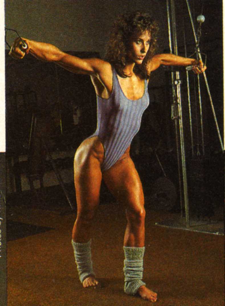 Rachel McLish in a bikini