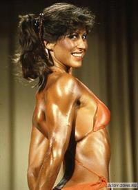 Rachel McLish in a bikini