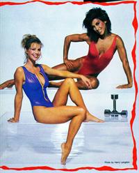 Rachel McLish in a bikini