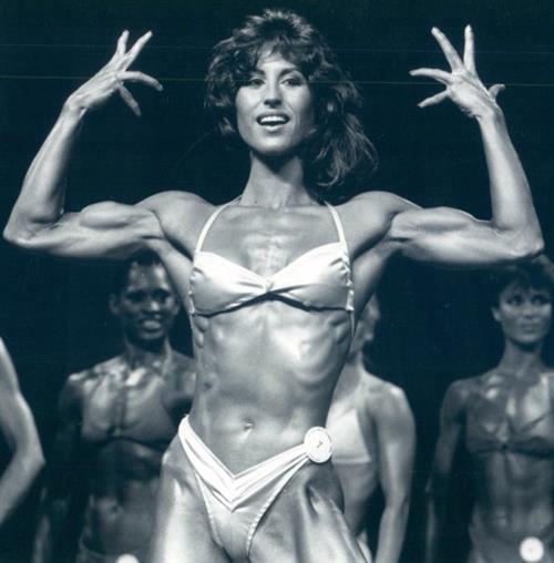 Rachel McLish in a bikini