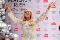 Paris Hilton shows off her legs at the launch of  Platinum Rush , her new fragrance.  The launch was held in Melbourne, 11/23/2018.