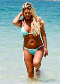 Bianca Gascoigne in a bikini while on vacation in Dubai on 10/30/2018