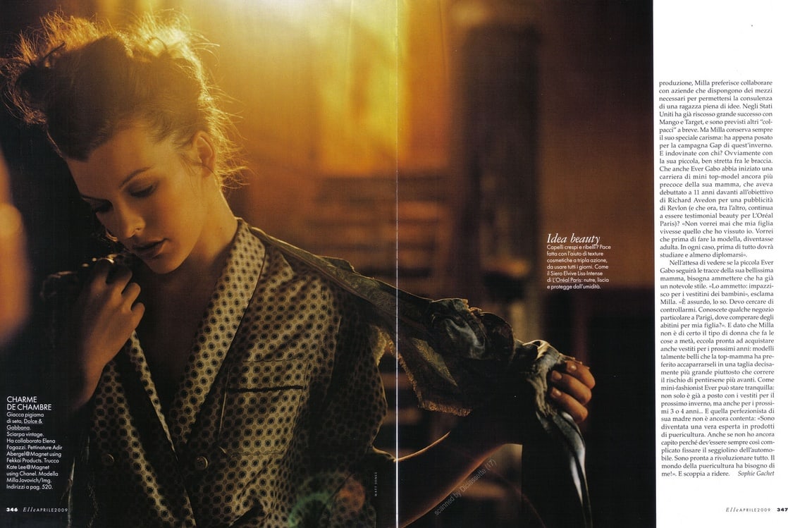 Milla Jovovich in a bikini