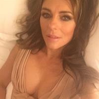 Elizabeth Hurley taking a selfie