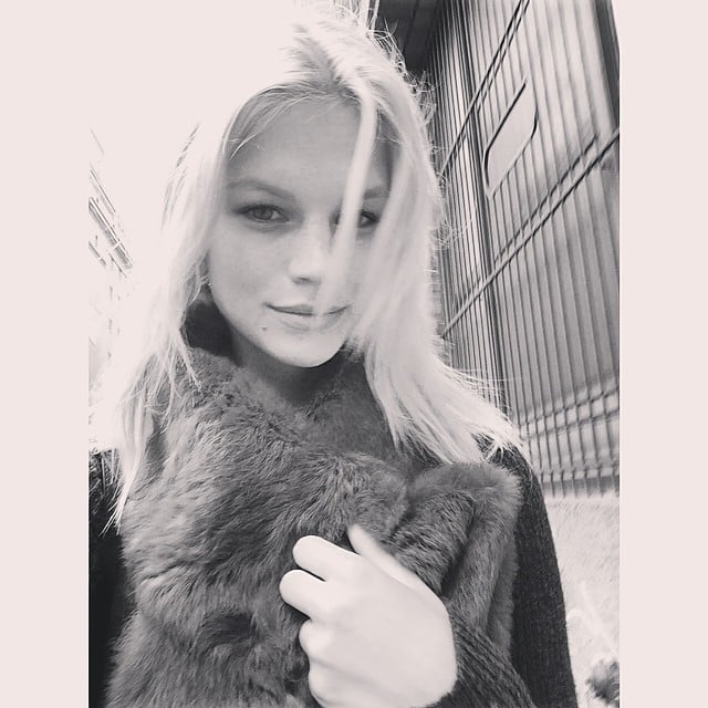 Nadine Leopold taking a selfie