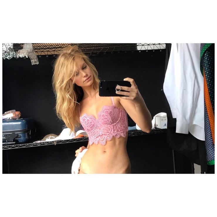 Nadine Leopold in lingerie