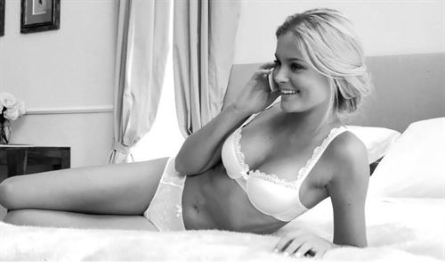 Petra Silander in lingerie