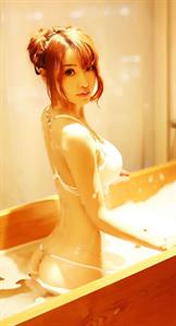 Huan Miao Miao in a bikini