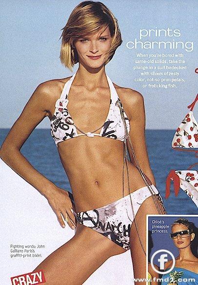 Carmen Kass in a bikini