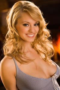 Cassie Keller in rustic cabin bedroom