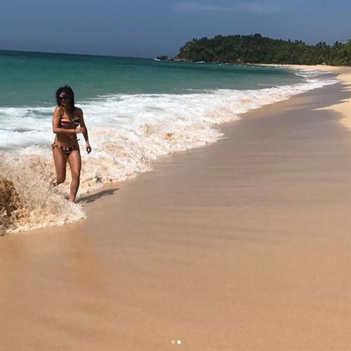 Morena Baccarin in a bikini