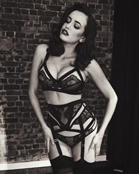 Sarah Stephens in lingerie