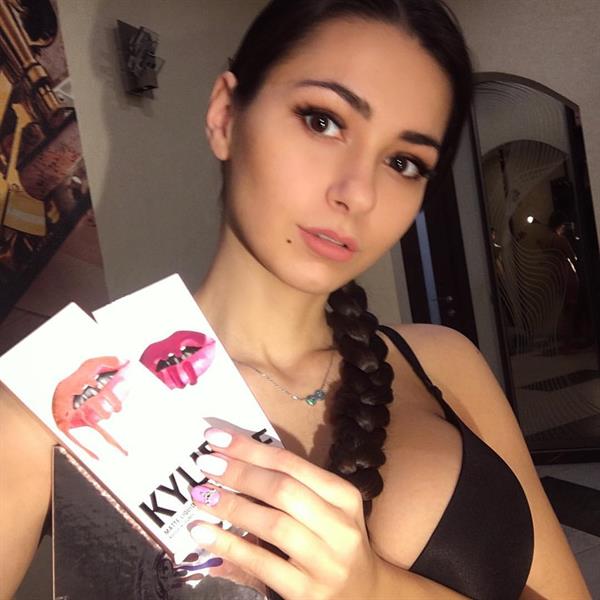 Helga Lovekaty taking a selfie