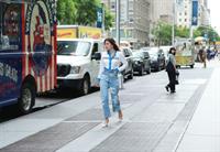 Bella Thorne braless tits seen by paparazzi showing her pierced nipple dressed all in Chanel.






