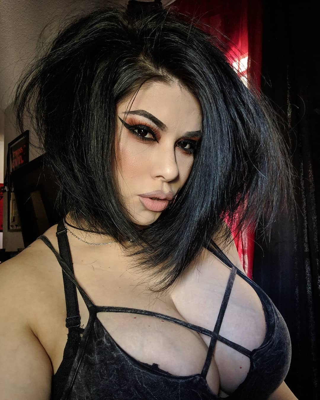 Anonymous in lingerie taking a selfie