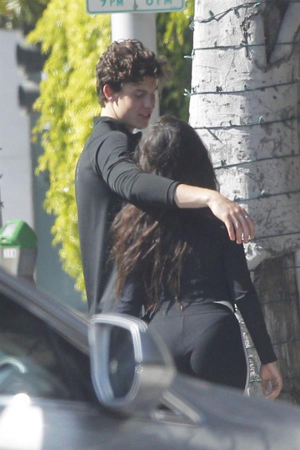 Camila Cabello looking sexy seen in public with Shawn Mendes by paparazzi.




